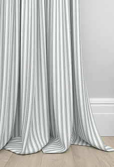 Lace Stripes, Sage - Made to Measure Curtains